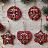 McNaughten Tartan Crest Christmas Ceramic Ornament